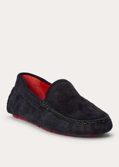 Mocasines Polo Ralph Lauren Hombre Negros - Anders Suede - LSVWY0671